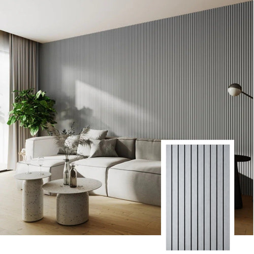 NordicOak™ Artisan Wood Acoustic Panel — Frost Oak (2.7 m × 1.10 m)
