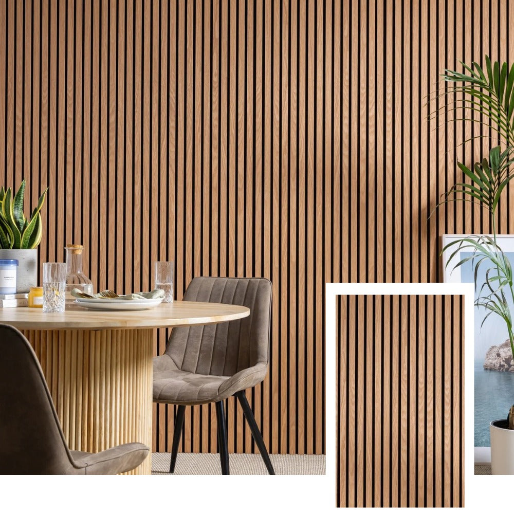 NordicOak™ Artisan Wood Acoustic Panel — Frost Oak (2.7 m × 1.10 m)