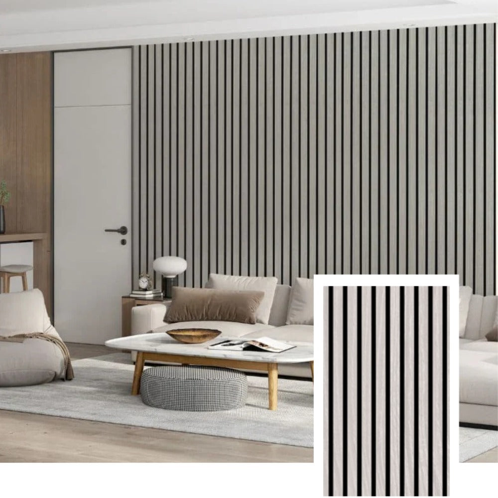 NordicOak™ Artisan Wood Acoustic Panel — Frost Oak (2.7 m × 1.10 m)